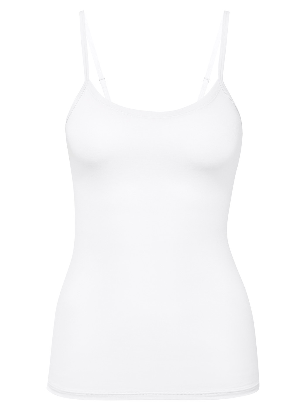 Women - Spaghetti top made of Cotton in White, Unicoloured, from the Natural Comfort series by CALIDA