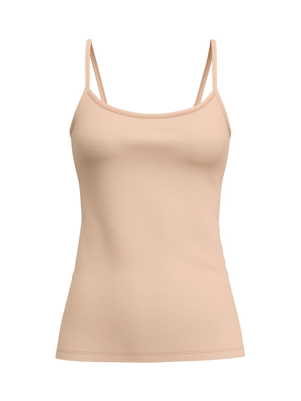 Women - Spaghetti top made of Cotton in Beige, Unicoloured, from the Natural Comfort series by CALIDA