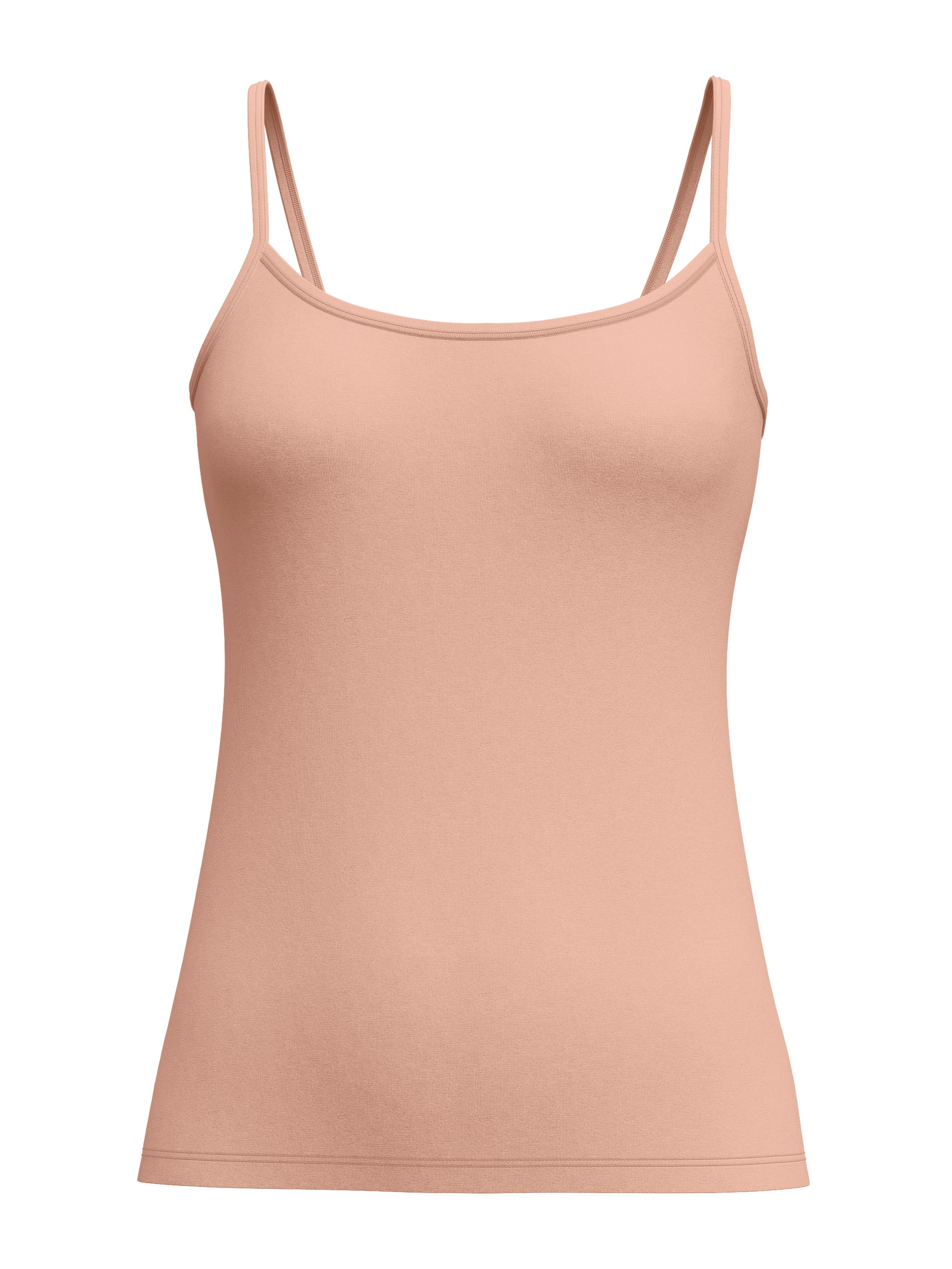 Damen - Spaghetti-Top aus Baumwolle in Braun, Einfarbig aus Serie Natural Comfort von CALIDA