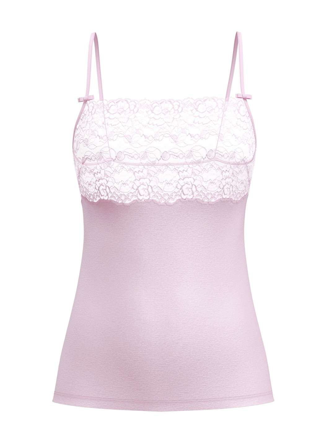Damen - Spaghetti-Top mit breitem Spitzensaum aus Viskose in Rosa, Spitze aus Serie Sensual Secrets von CALIDA