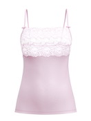 Damen - Spaghetti-Top mit breitem Spitzensaum aus Viskose in Rosa, Spitze aus Serie Sensual Secrets von CALIDA