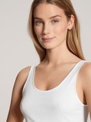 Women - Tank top made of 100% Cotton in White, Unicoloured, from the Light series by CALIDA, Detail