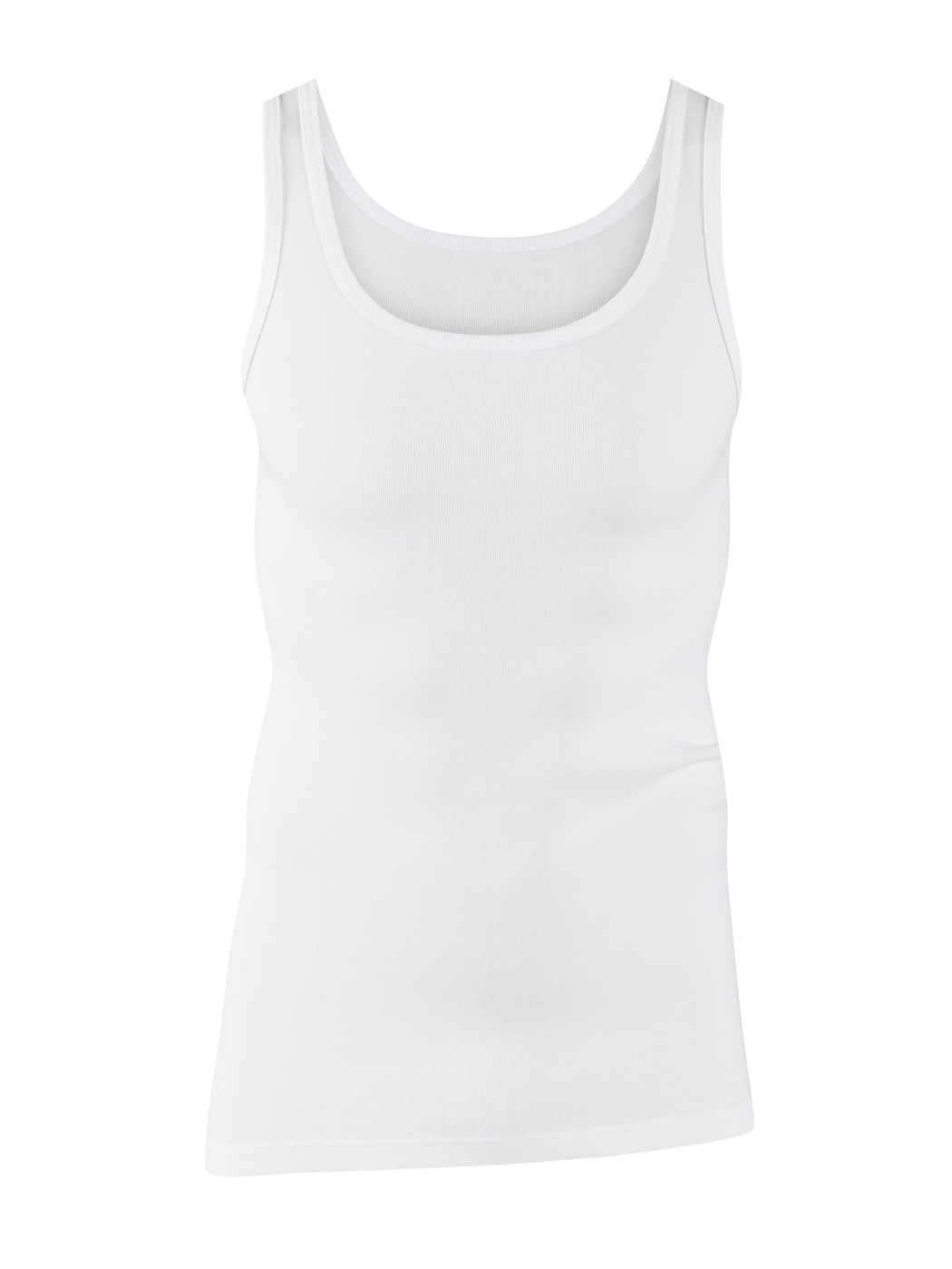 Uomo - Canottiera atletica in 100% cotone di colore Bianco, Tinta unita, della serie Twisted Cotton di CALIDA