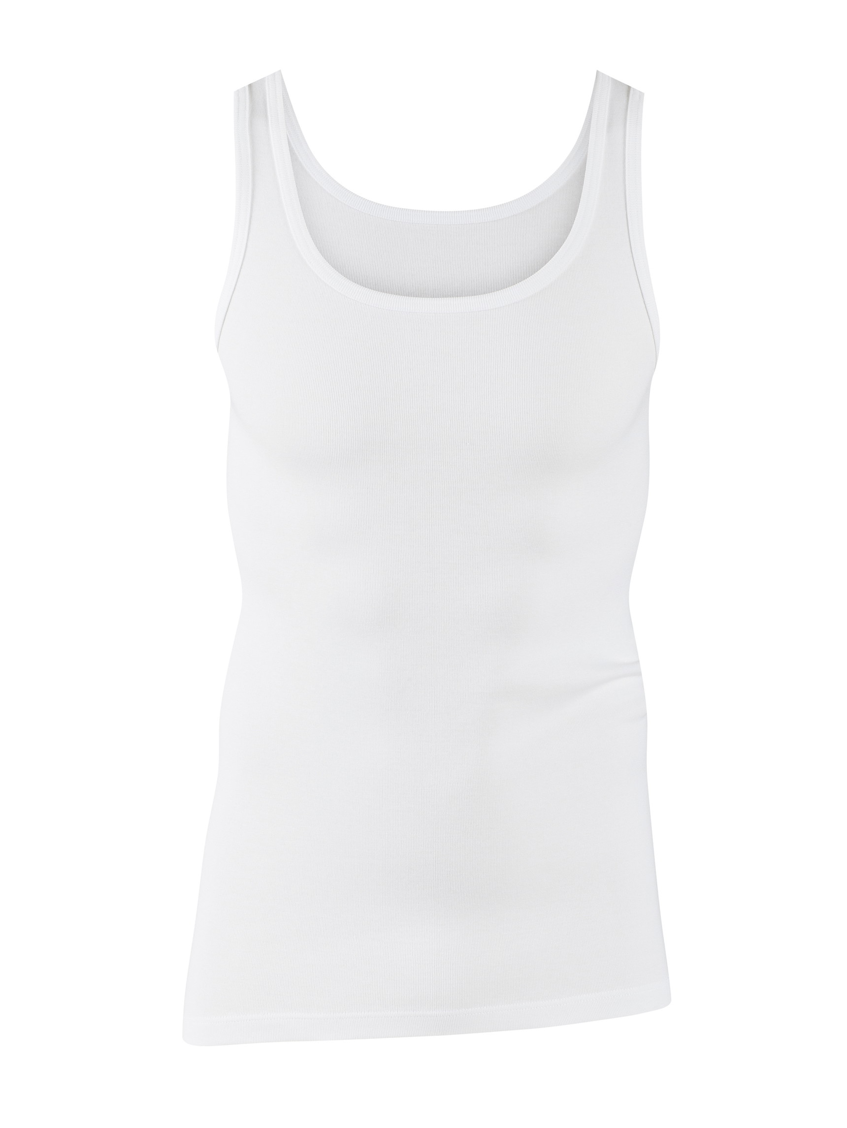 Homme - Débardeur en 100% coton de couleur Blanc, Unicolore, de la série Twisted Cotton de CALIDA