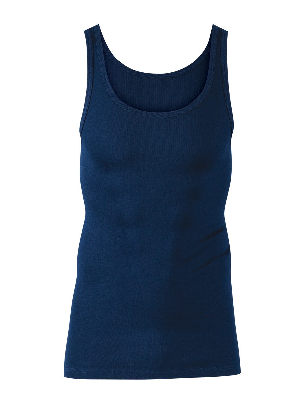 Uomo - Canottiera atletica in 100% cotone di colore Blu, Tinta unita, della serie Twisted Cotton di CALIDA