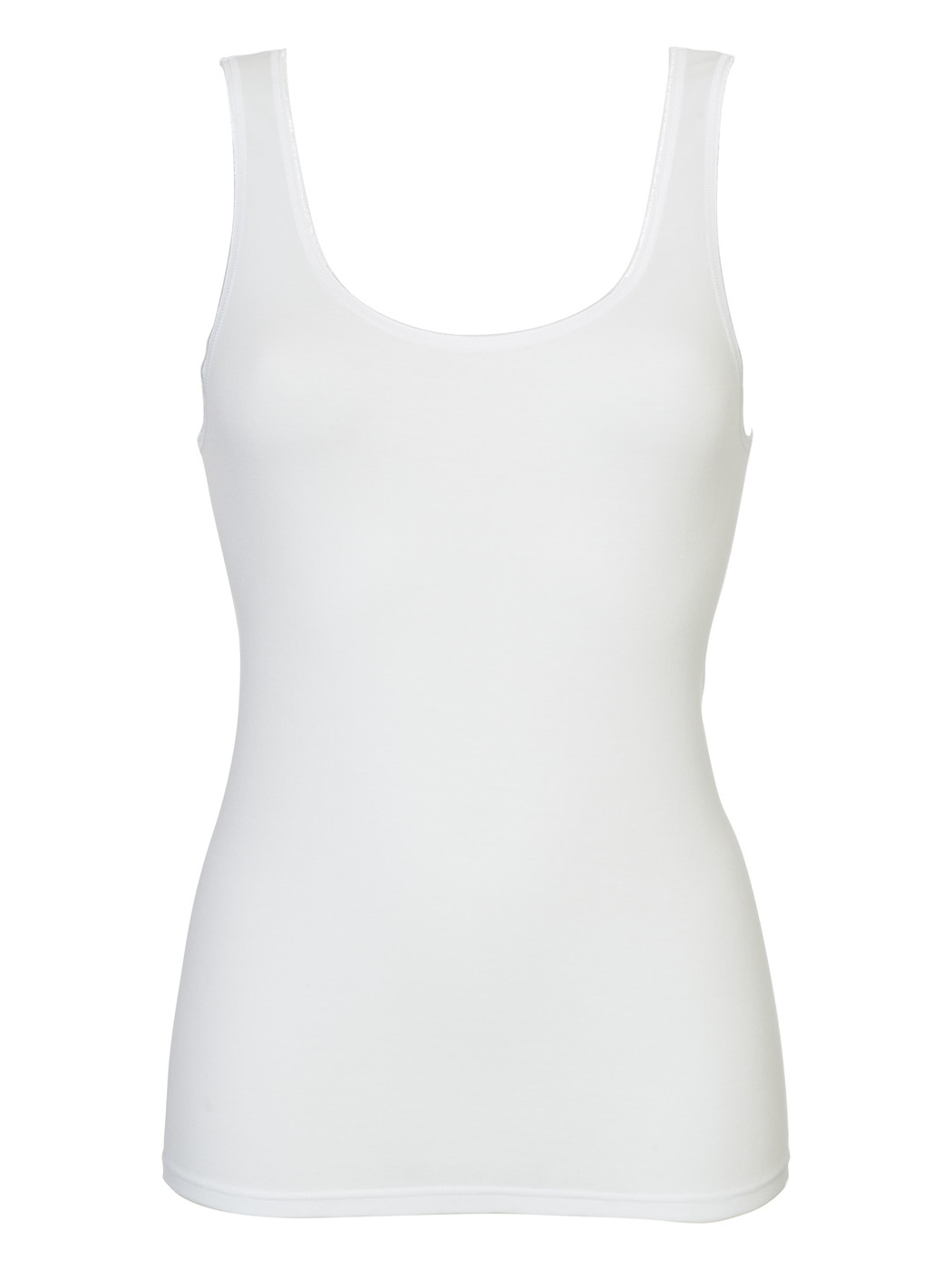 Donna - Tank top in 100% cotone di colore Bianco, Tinta unita, della serie Iconics di CALIDA