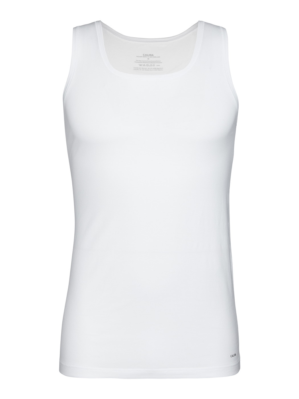 Men - Tank-Top made of Cotton in White, Unicoloured, from the Cotton Code series by CALIDA