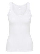 Damen - Tank-Top aus Baumwolle in Weiß, Spitze aus Serie Etude Toujours von CALIDA