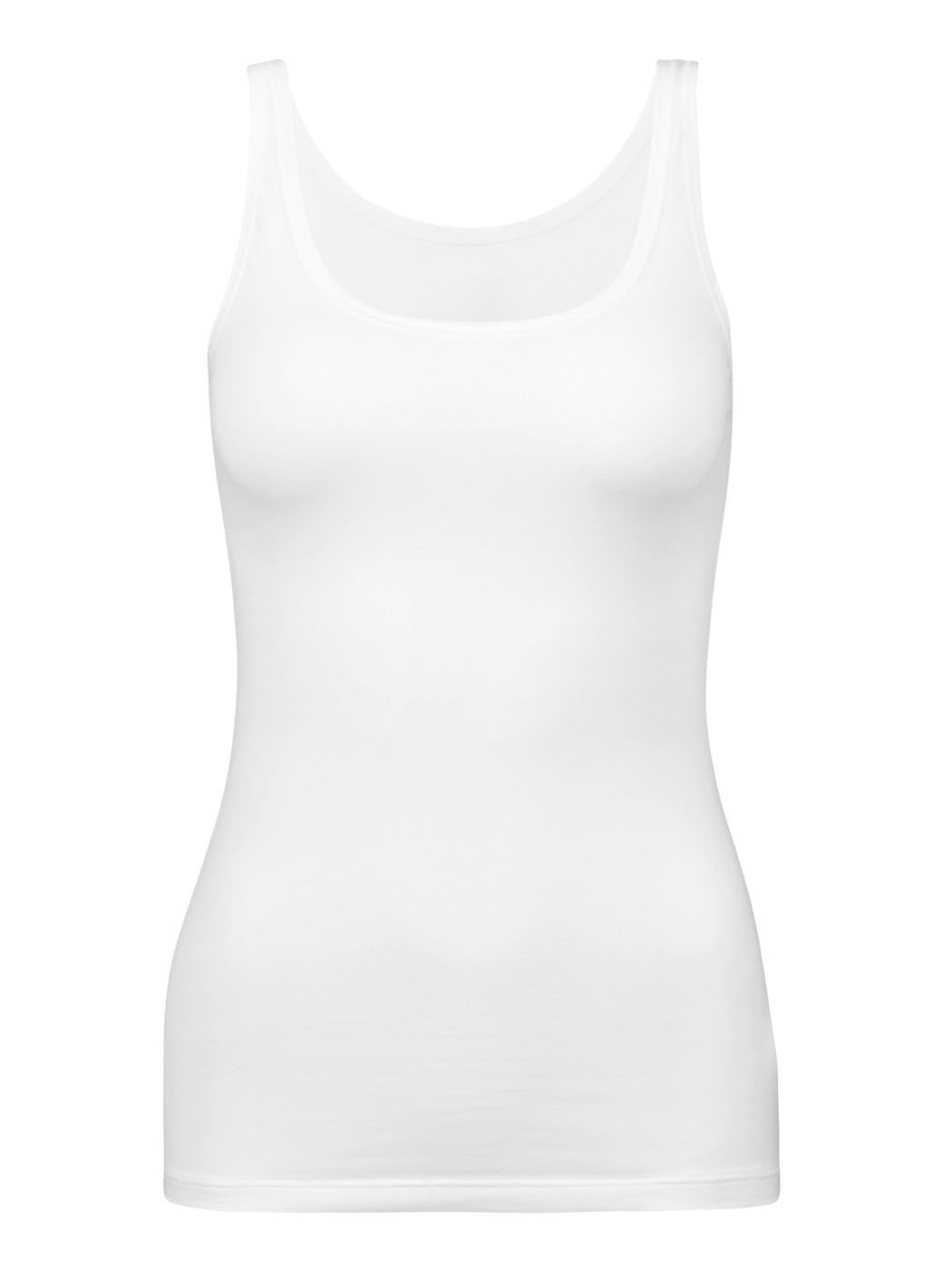 Femme - Débardeur en Coton de couleur Blanc, Unicolore, de la série Natural Comfort de CALIDA