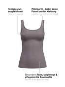 Damen - Tank-Top aus Baumwolle in Braun, Einfarbig aus Serie Natural Comfort von CALIDA