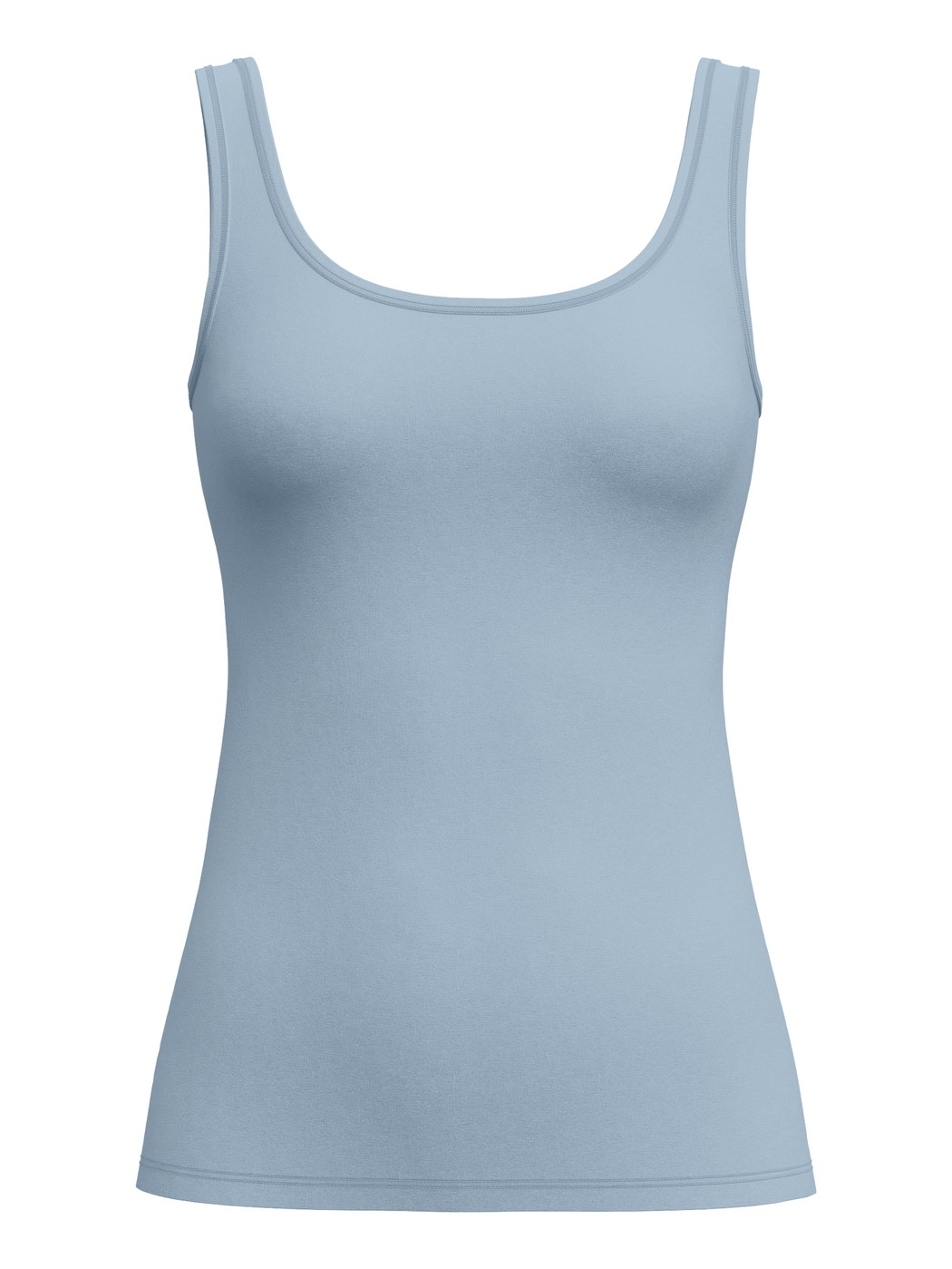 Women - Tank top made of Swiss+Cotton in Grey, Unicoloured, from the Natural Comfort series by CALIDA