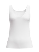 Femme - Débardeur en 100% coton de couleur Blanc, Dentelle, de la série Cotton Desire de CALIDA