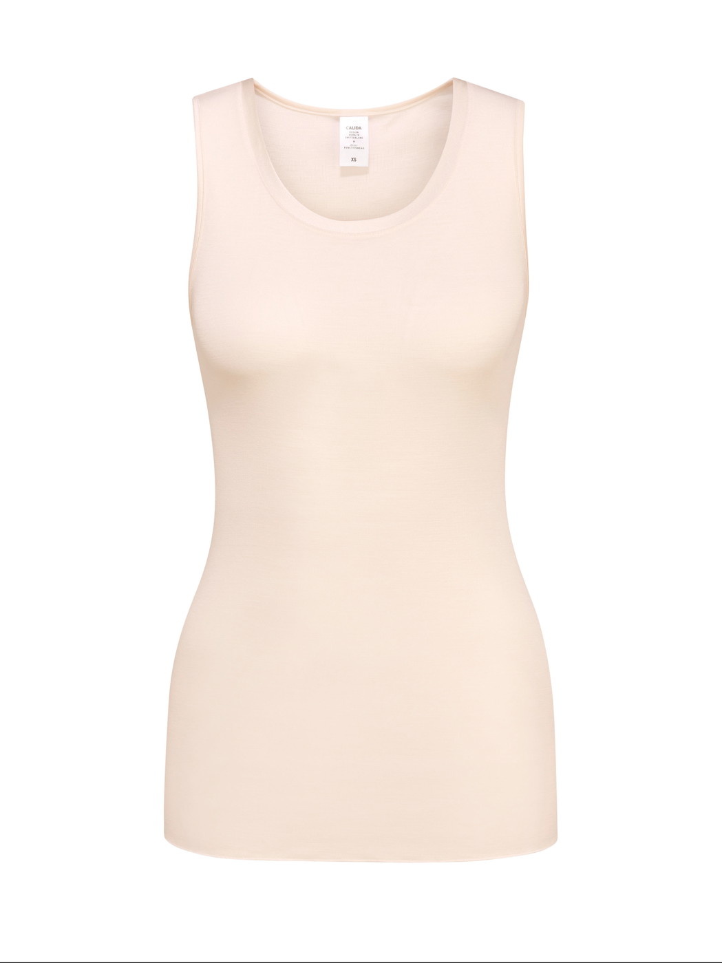Femme - Débardeur en laine-soie en Swiss+Cotton de couleur Beige, Unicolore, de la série True Confidence de CALIDA