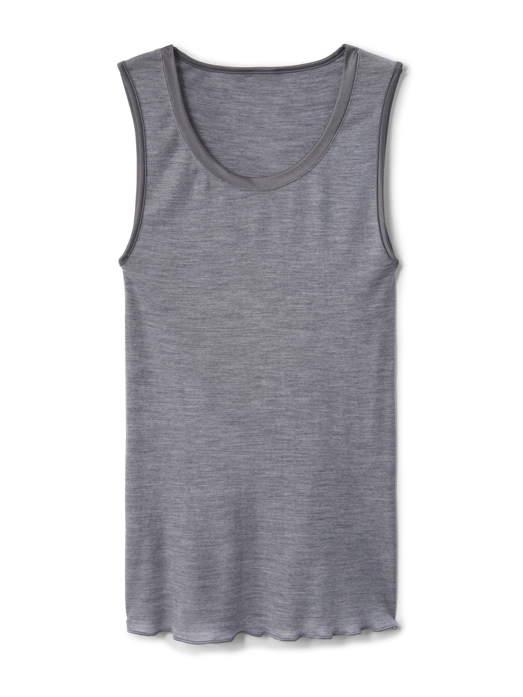 Women - Tank top made from wool and silk made of Swiss+Cotton in Grey, Unicoloured, from the True Confidence series by CALIDA