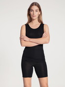 Femme - Débardeur en laine-soie en Swiss+Cotton de couleur Noir, Unicolore, de la série True Confidence de CALIDA