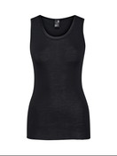 Femme - Débardeur en laine-soie en Swiss+Cotton de couleur Noir, Unicolore, de la série True Confidence de CALIDA