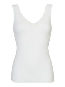 Femme - Débardeur en 100% coton de couleur Blanc, Unicolore, de la série Feminin Sense de CALIDA