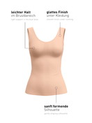 Femme - Débardeur gainant en Polyamide de couleur Rose, Unicolore, de la série Seamless Shape de CALIDA