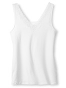 Damen - Tank-Top aus Baumwolle in Weiß, Spitze aus Serie Natural Comfort Lace von CALIDA