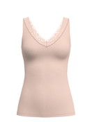 Damen - Tank-Top aus Baumwolle in Beige, Spitze aus Serie Natural Comfort Lace von CALIDA