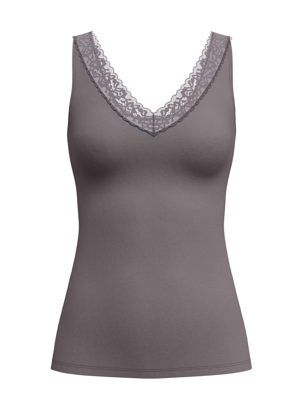 Damen - Tank-Top aus Polyamid in Braun, Spitze aus Serie Natural Comfort Lace von CALIDA