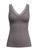Damen - Tank-Top aus Polyamid in Braun, Spitze aus Serie Natural Comfort Lace von CALIDA