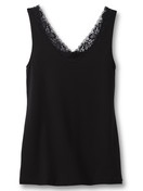 Damen - Tank-Top aus Baumwolle in Schwarz, Spitze aus Serie Natural Comfort Lace von CALIDA