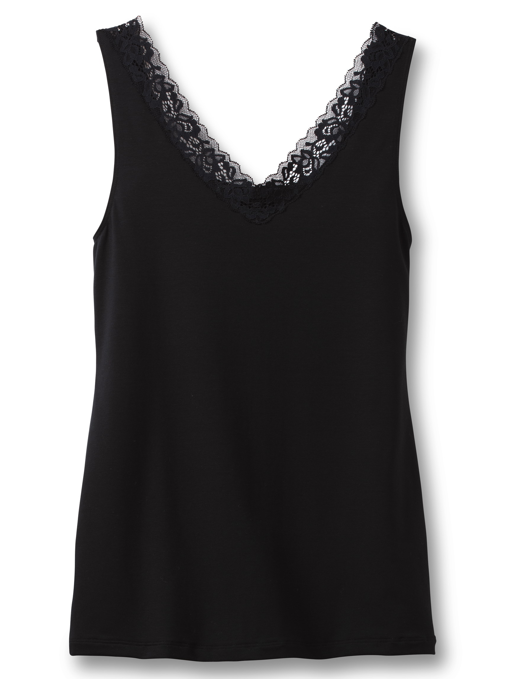 Women - Tank top made of Cotton in Black, Lace, from the Natural Comfort Lace series by CALIDA
