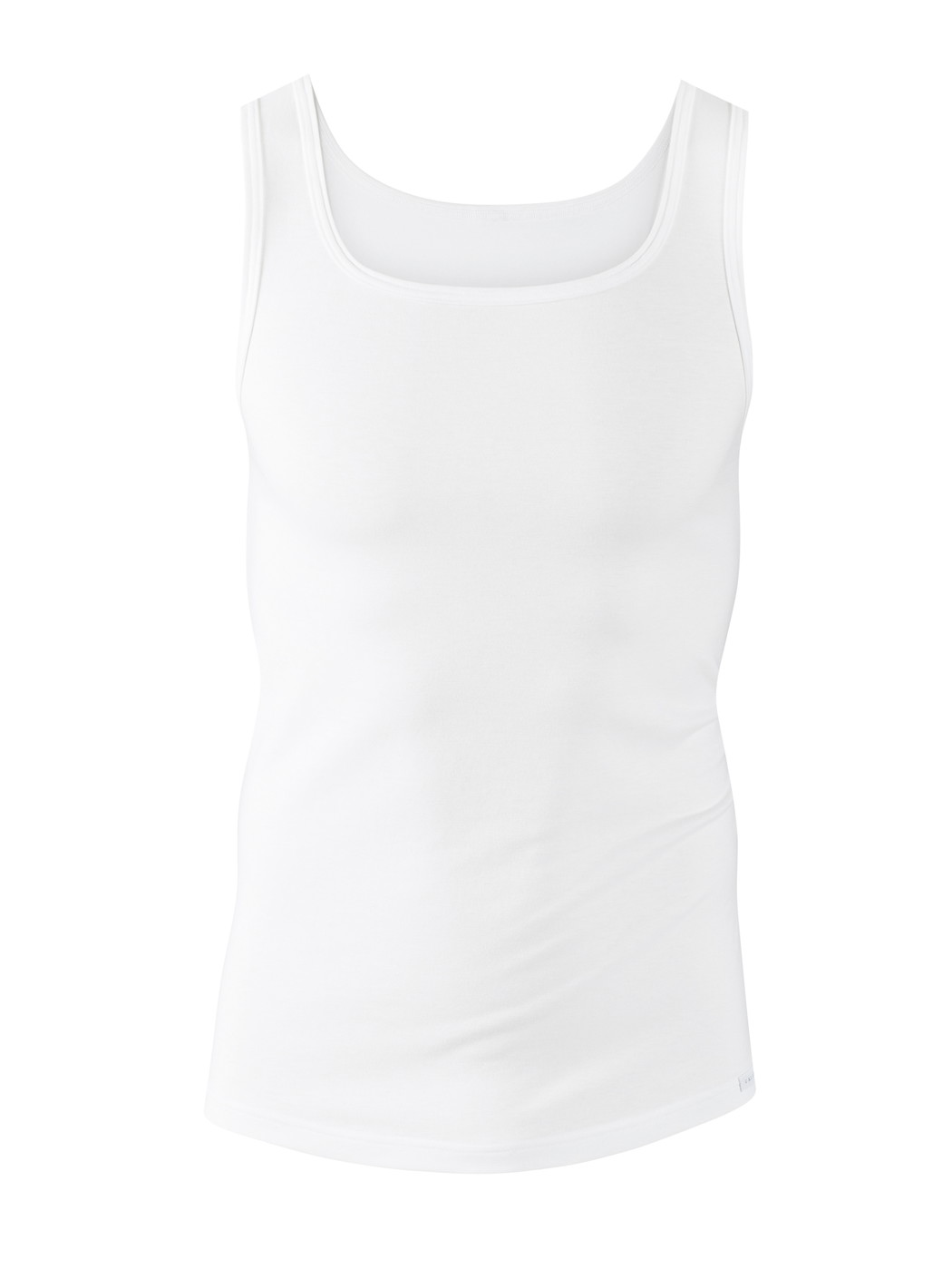 Men - Tank-Top made of Cotton in White, Unicoloured, from the Evolution series by CALIDA