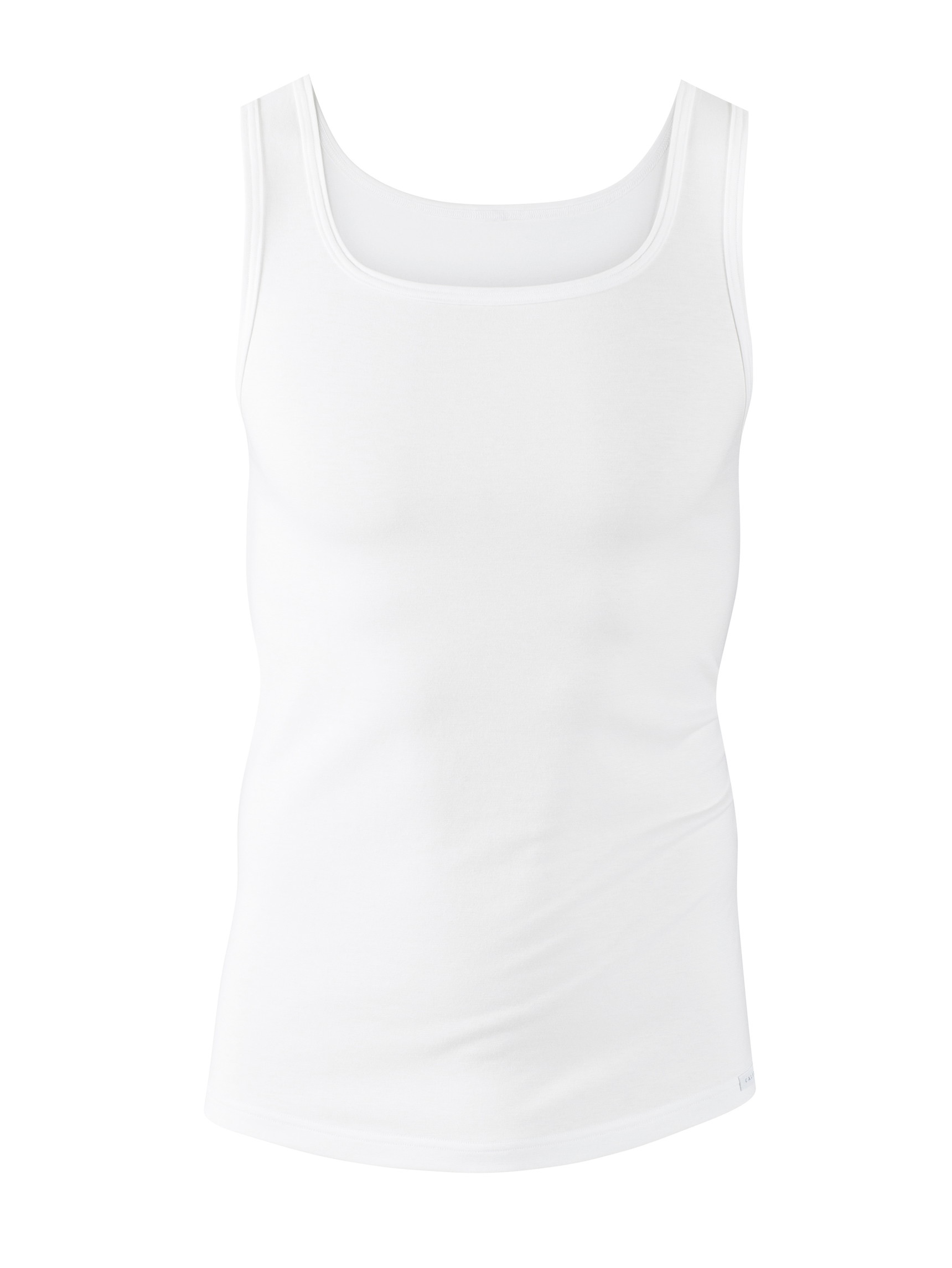 Men - Tank-Top made of Cotton in White, Unicoloured, from the Evolution series by CALIDA