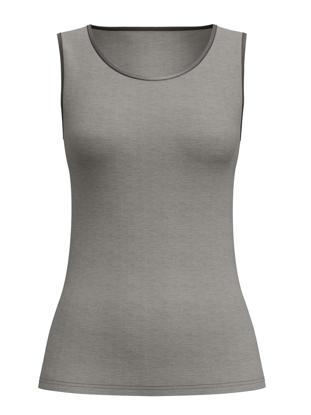 Damen - Tank-Top aus Wolle-Seide aus Wolle in Grau, Einfarbig aus Serie True Confidence von CALIDA