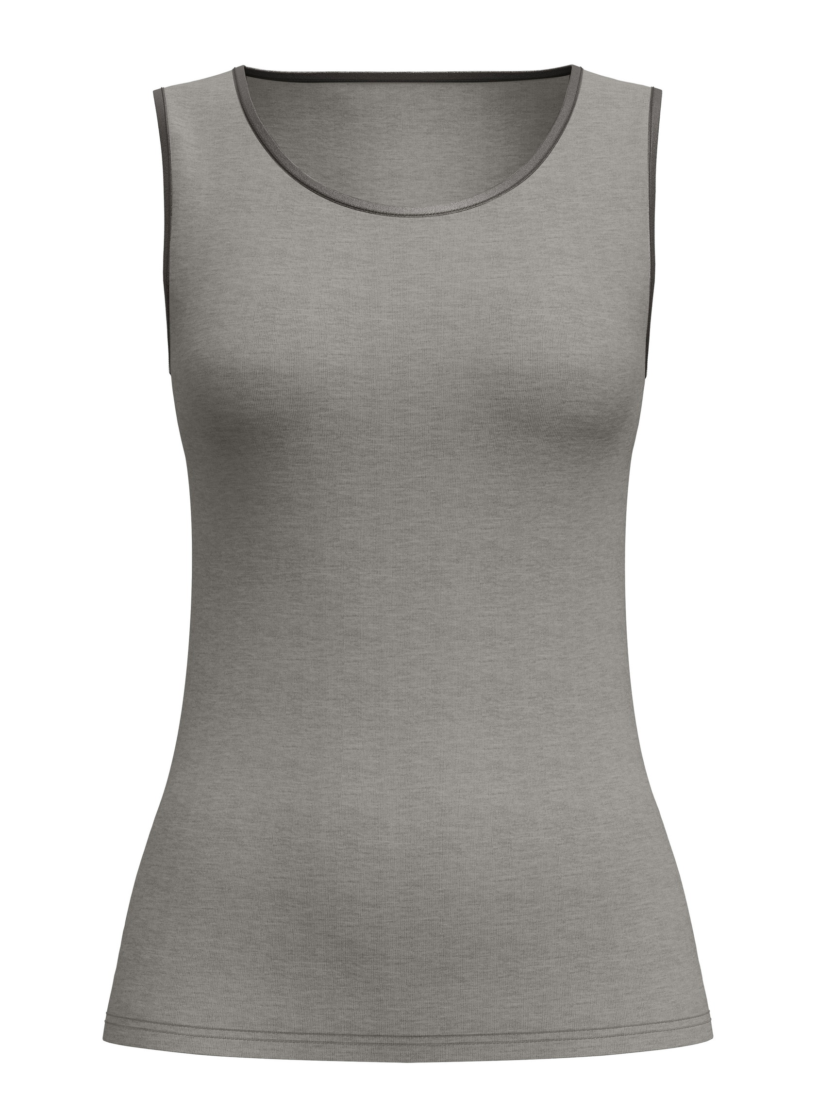 Damen - Tank-Top aus Wolle-Seide aus Wolle in Grau, Einfarbig aus Serie True Confidence von CALIDA
