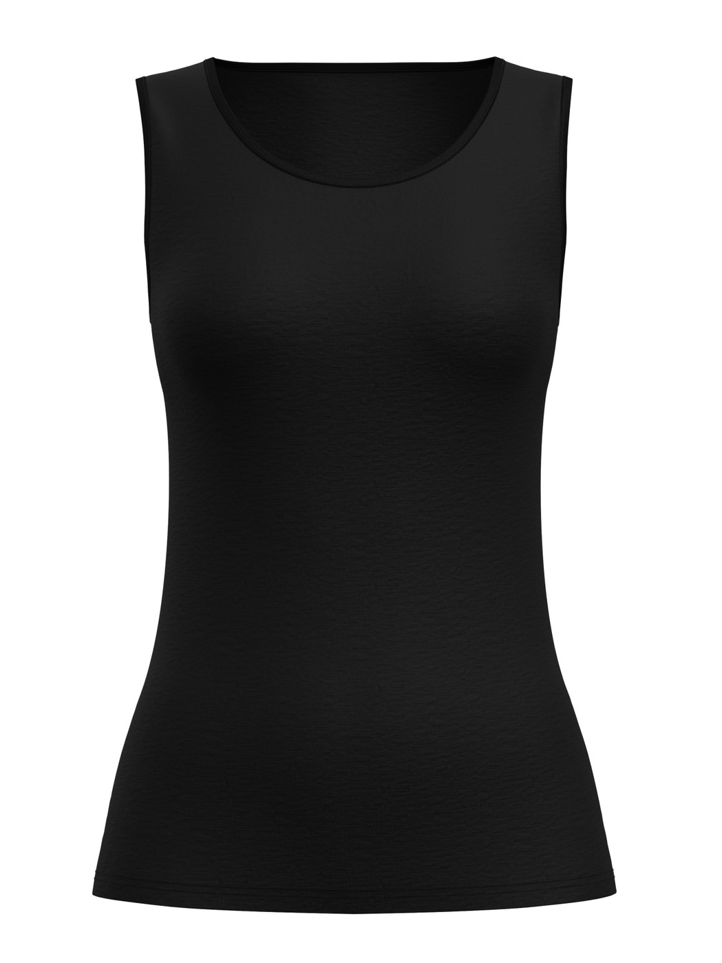 Damen - Tank-Top aus Wolle-Seide aus Wolle in Schwarz, Einfarbig aus Serie True Confidence von CALIDA