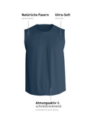 Uomo - Tank top in Modal di colore Blu, Tinta unita, della serie Balanced Day di CALIDA