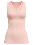 Femme - Débardeur en laine-soie en Laine de couleur Rose, Dentelle, de la série Silky Wool Joy de CALIDA
