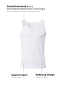 Uomo - Canottiera atletica in Cotone di colore Bianco, Tinta unita, della serie Pure & Style di CALIDA