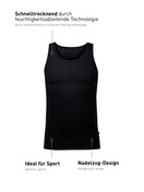 Uomo - Canottiera atletica in Cotone di colore Nero, Tinta unita, della serie Pure & Style di CALIDA
