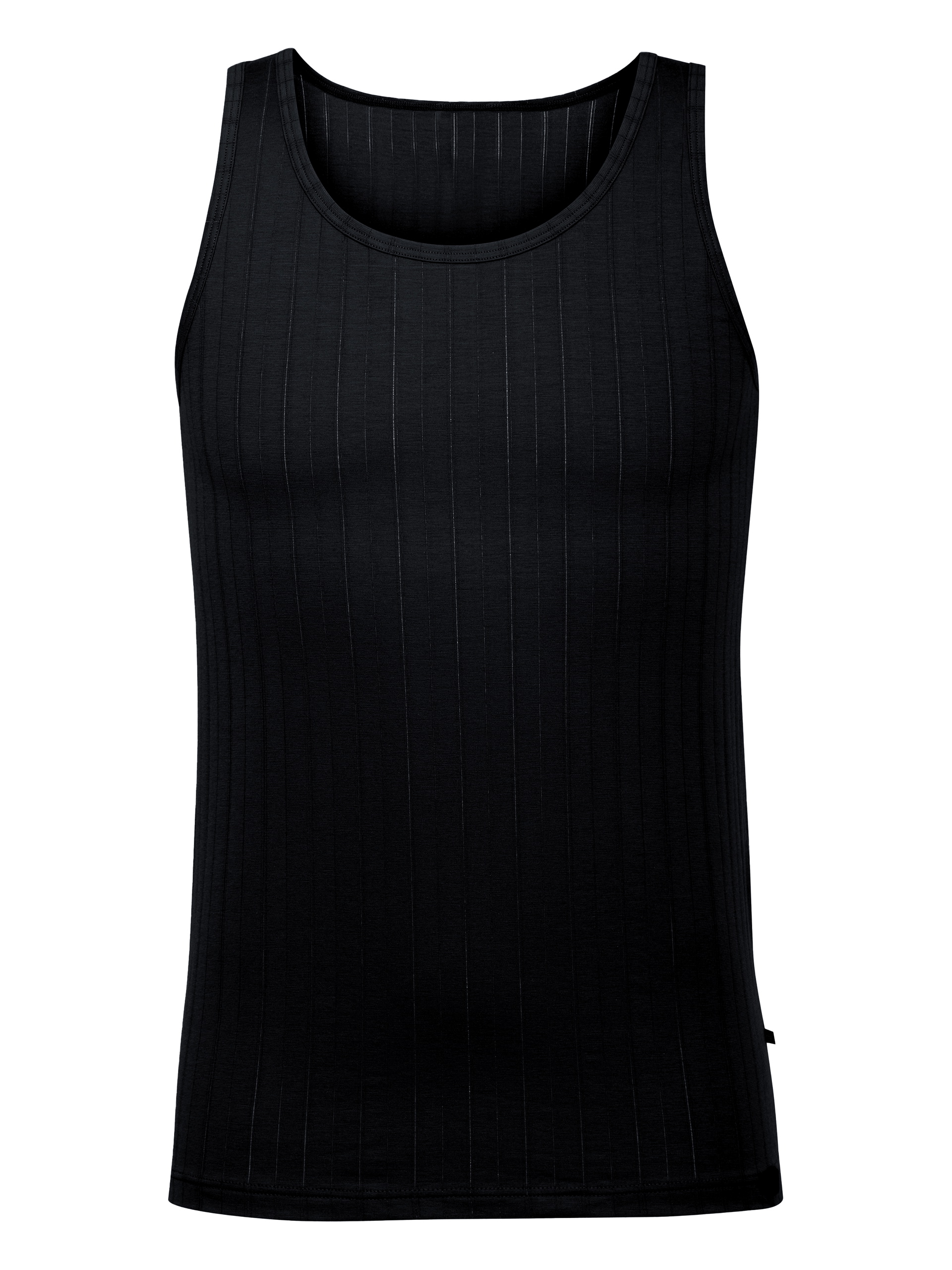 Herren - Tank-Top aus Baumwolle in Schwarz, Einfarbig aus Serie Pure & Style von CALIDA