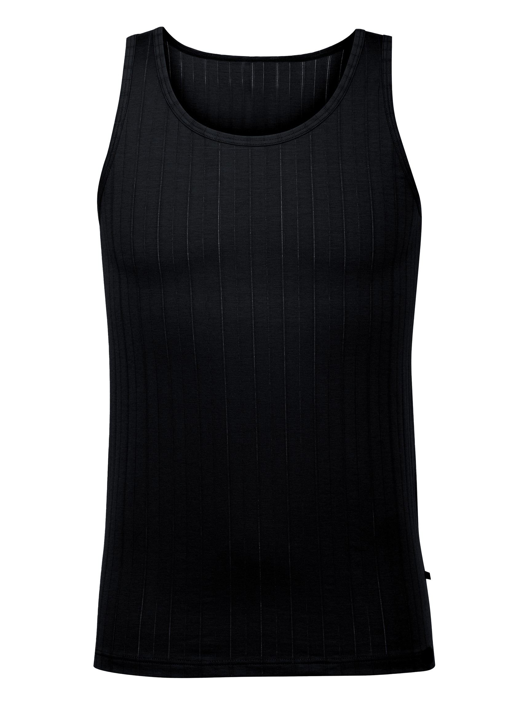 Uomo - Canottiera atletica in Cotone di colore Nero, Tinta unita, della serie Pure & Style di CALIDA