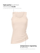 Femme - Débardeur en Laine de couleur Beige, Dentelle, de la série Richesse Lace de CALIDA