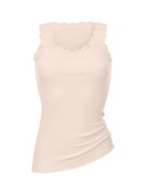 Femme - Débardeur en Laine de couleur Beige, Dentelle, de la série Richesse Lace de CALIDA