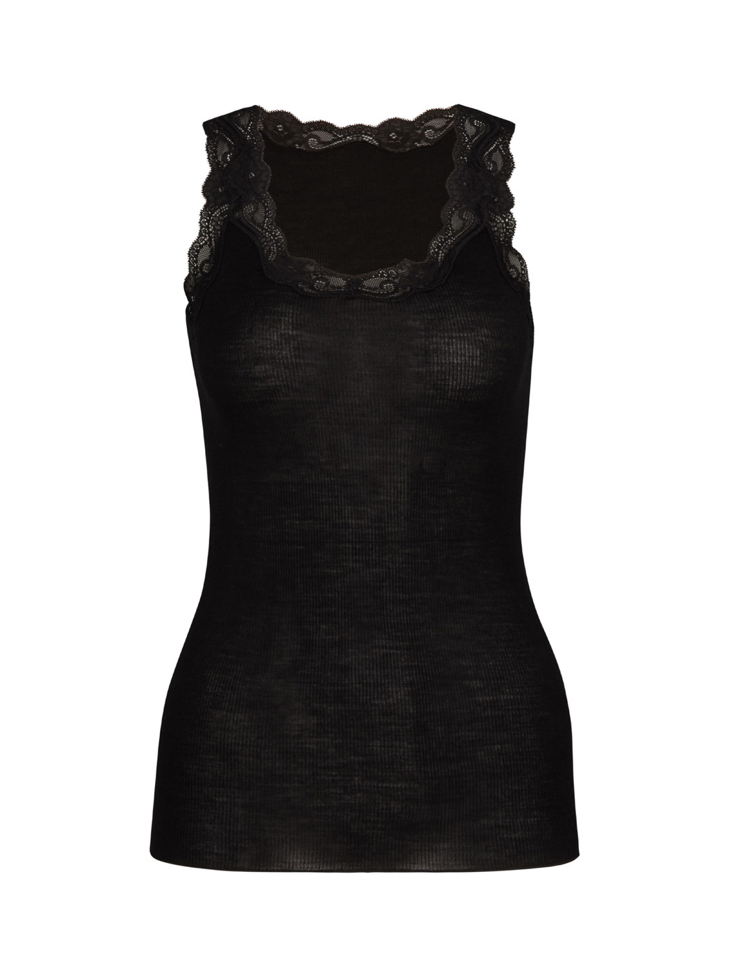 Women - Tank top made of Wool in Black, Lace, from the Richesse Lace series by CALIDA