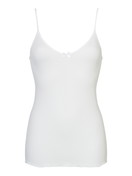 Femme - Débardeur à fines bretelles en 100% coton de couleur Blanc, Unicolore, de la série Light de CALIDA