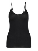 Femme - Débardeur à fines bretelles en 100% coton de couleur Noir, Unicolore, de la série Light de CALIDA
