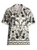 Women - Short-sleeved shirt with buttons made of 100% Cotton in Black, Floral, from the Favourites Layering series by CALIDA