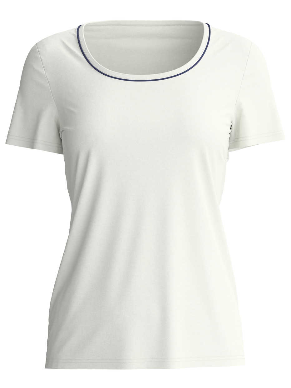 Damen - Kurzarm-Shirt aus Lyocell in Weiß, Einfarbig aus Serie Favourites Xtra von CALIDA