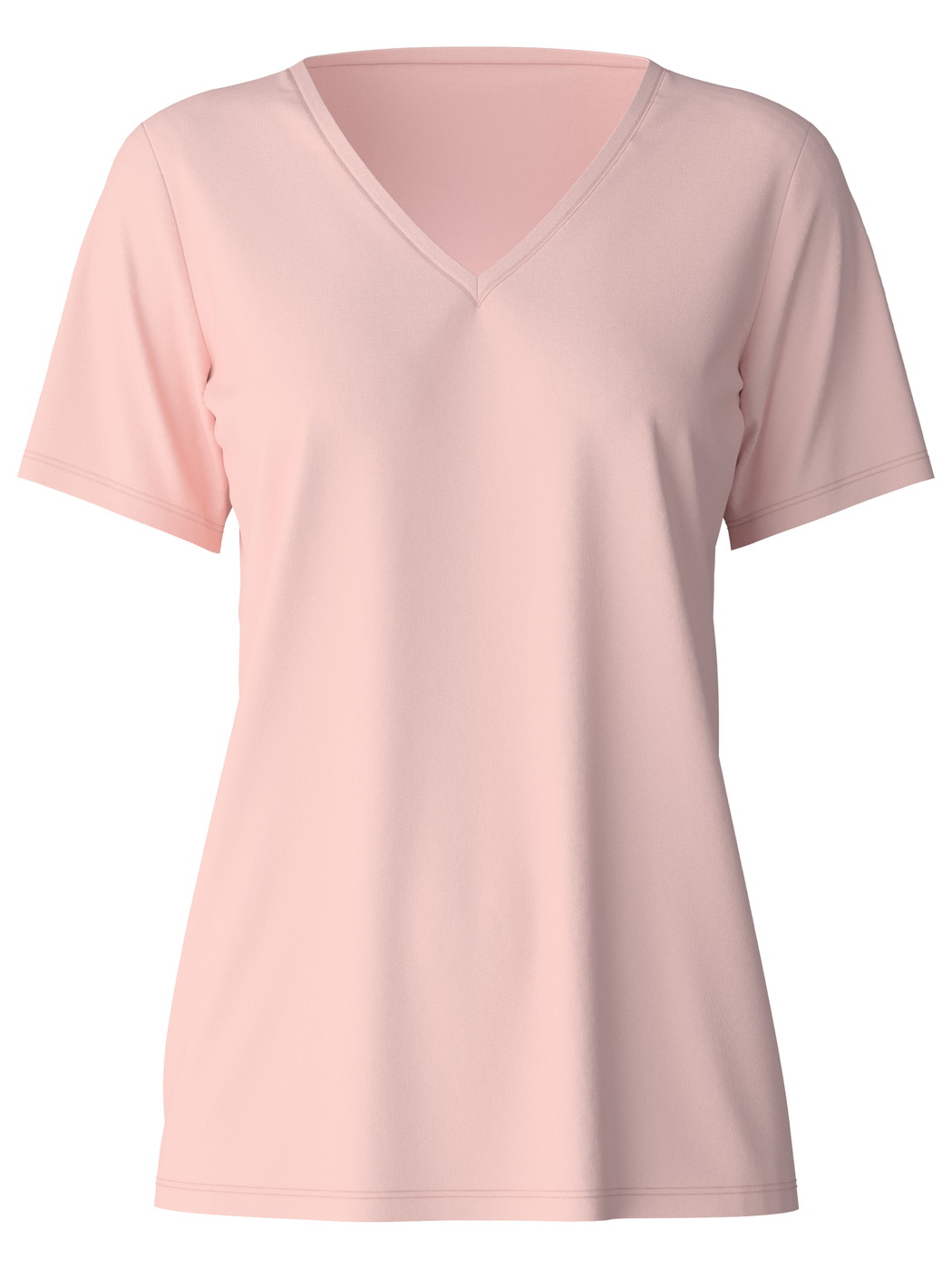 Women - Short-sleeved shirt made of 100% Cotton in Pink, Unicoloured, from the Favourites Sleep series by CALIDA