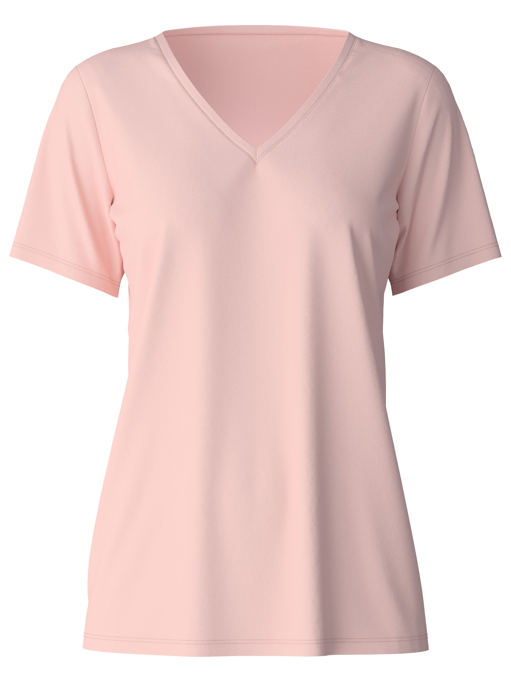 Women - Short-sleeved shirt made of 100% Cotton in Pink, Unicoloured, from the Favourites Sleep series by CALIDA