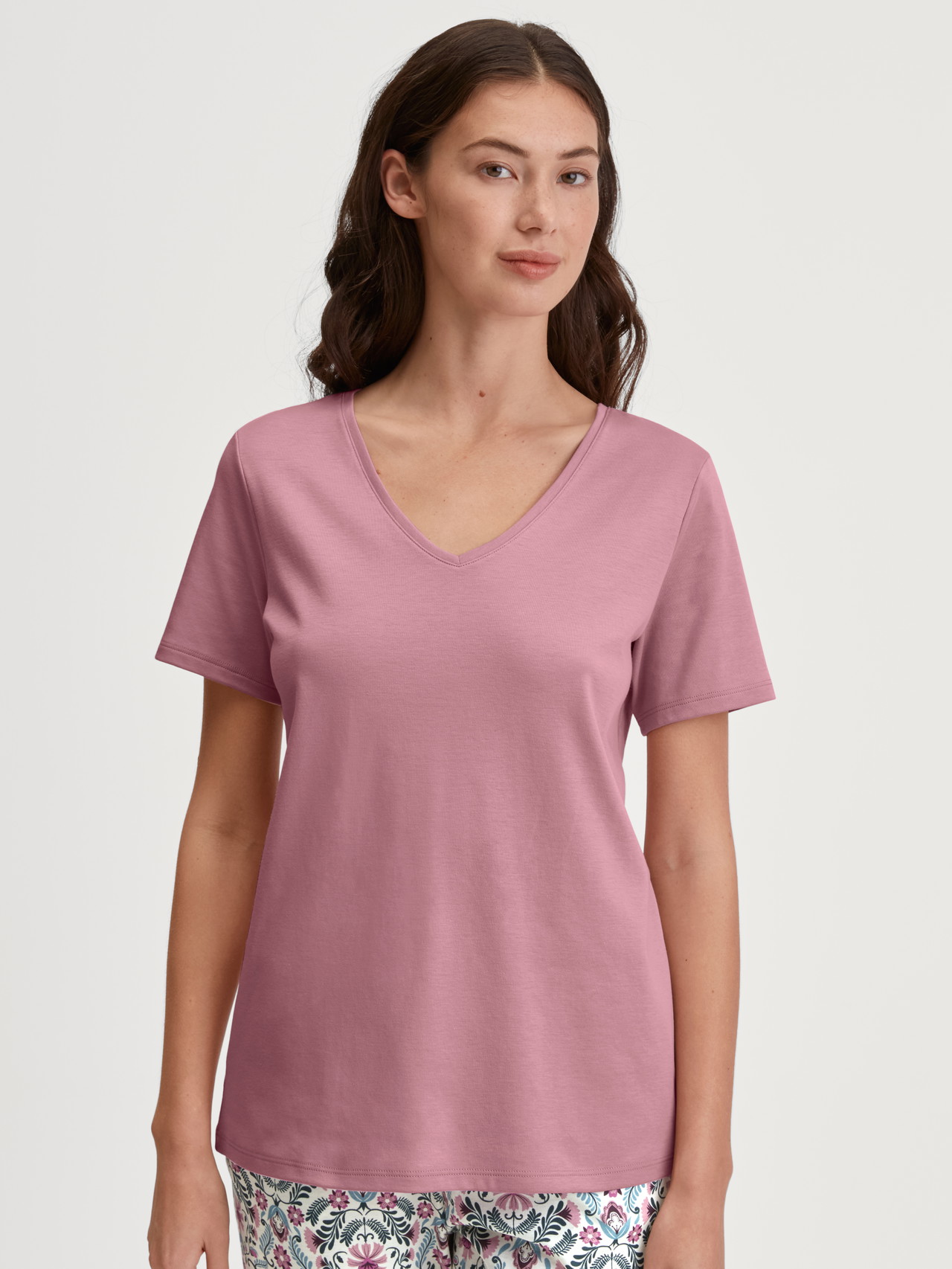 CALIDA Favourites Botanic Kurzarm-Shirtfür Damen, XS, Rosa,