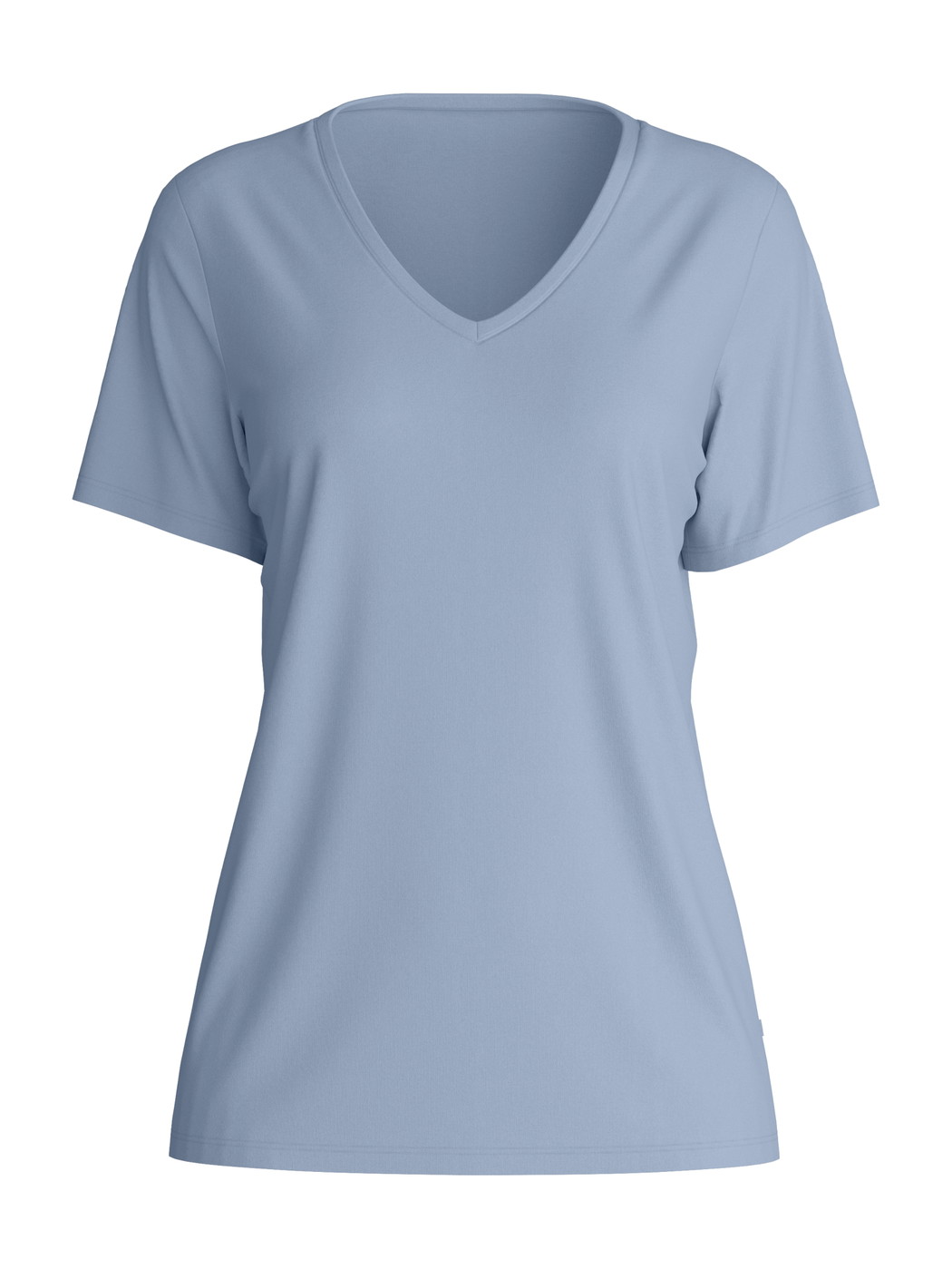 Women - Short-sleeved shirt made of 100% Cotton in Blue, Unicoloured, from the Favourites Tiles series by CALIDA